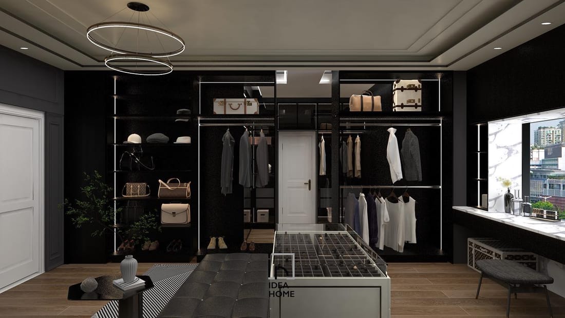 Walk-in Closet สไตล์ luxury ผลงานติดตั้งจริงของ IDEA HOME